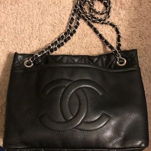 Black Chanel Timeless Tote
